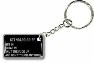 Keychain key ring keyring car motorcycle pilot flight aviation standart brief - Bild 1 von 1