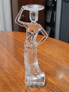 Cristal D'Arques 24% Lead Crystal Woman Lady 9.5" Statue Figurine - Picture 1 of 4