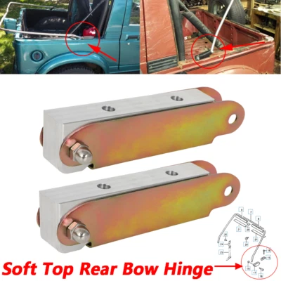 Two Side Soft Top Rear Bow Hinge & Hardware For Suzuki Samurai 86-95 SJ410 82-85 Foto 1 de 4