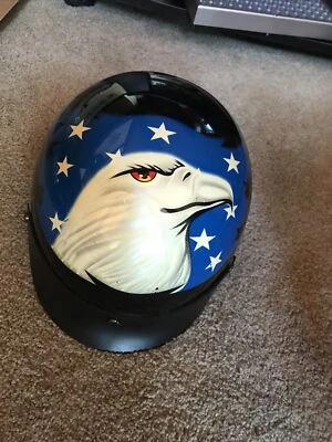 Medio Casco Rodia DOT American Eagle Bandera EE. UU. Negro Talla S Foto 1 de 4