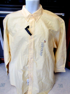 Ralph Lauren Polo Long sleeve Oxford Yarmouth Yellow shirt Men's XL New NWT