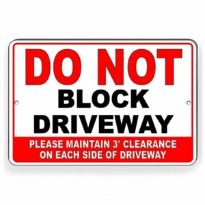 Señal de entrada de advertencia de 3 pies de separación de ambos lados no bloquee - Imagen 1 de 1
