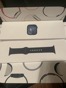 Apple Watch Series 9 GPS 45mm Aluminum Case w/ Midnight Sport Band M/L MR9A3LW/A - Picture 1 of 2