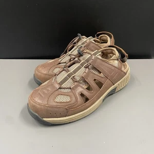 Orthofeet 593 Alpine Brown Fisherman BioFit Sandals Men Size 11 2E Wide Comfort - Picture 1 of 11