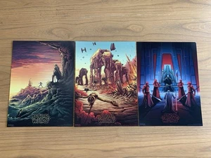 Set Of 3 Star Wars The Last Jedi Promo Posters AMC IMAX Mini Snoke Luke Rey - Picture 1 of 5