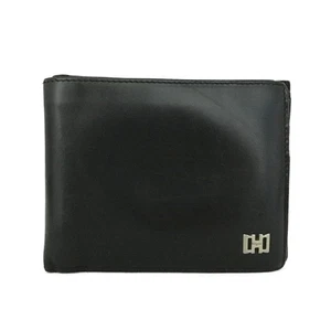 Salvatore Ferragamo Gancini Leather Bifold Wallet Black/2BE0066 - Picture 1 of 8