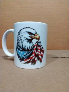 1=NEU=2 BILDER==KERAMIK==ADLERBECHER==11OZ=WEISS=GLÄNZEND=TOLLES GESCHENK=SIEHE BILDER. - Bild 1 von 5