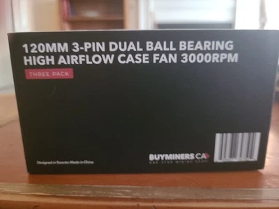 3-pack 120mm 3-pin Dual Ball Bearing High Airflow Case Fan 3000rpm - Image 1 of 4