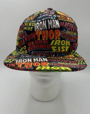 Gorra de béisbol ajustable con cierre a presión de Marvel Comics Iron Man Spiderman Thor Foto 1 de 4