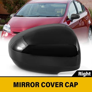 Tapa de cubierta de espejo retrovisor lateral derecha para Toyota Prius 2010-15 sin señal de giro negro brillante - Imagen 1 de 13