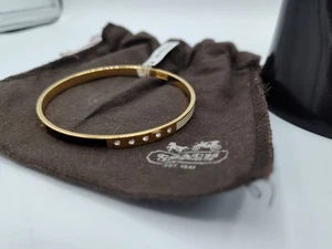 NWT Coach Bangle Bracelet With Enamel And CZ Details. Dust Bag Included - Picture 1 of 6