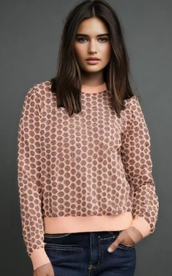 Marni Polka Dot Metallic Sweater Size X-Small Pink Crew Long Sleeve Spain 40 EUC Foto 1 de 4