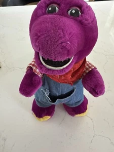 Barney der Dinosaurier Plüsch Vintage Bauer Overall mit Pferd 90er - Bild 1 von 8