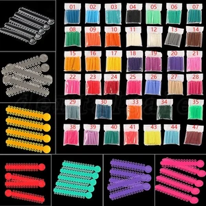 1040 Stück Dental Ortodoncia Ligaduras Tirantes Elásticos Bandas de goma 47 Farben - Bild 1 von 408