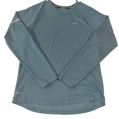 Camiseta para correr Nike Miler Dri-FIT manga larga para hombre azul medio Foto 1 de 4