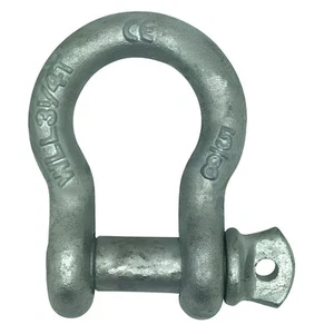 Paquete múltiple grillete de arco galvanizado especificación RR-C-271 0,50 a 12 toneladas límite de carga  - Imagen 1 de 4