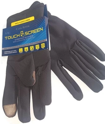 CLUB ROOM Pantalla Táctil Inteligente, Guantes Inteligentes Forrados de Vellón Negros S/M. Foto 1 de 3