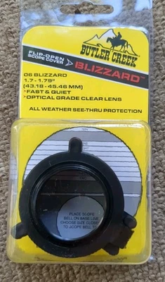 Butler Creek Flip-Open (Clear) Scope Cover BLIZZARD Size 06, 1.7" - 1.79" 70206