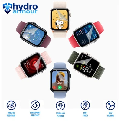 6x High Definition Clear Hydrogel Screen Protector for Apple Watch Ultra SE 9 8  - Image 1 of 4