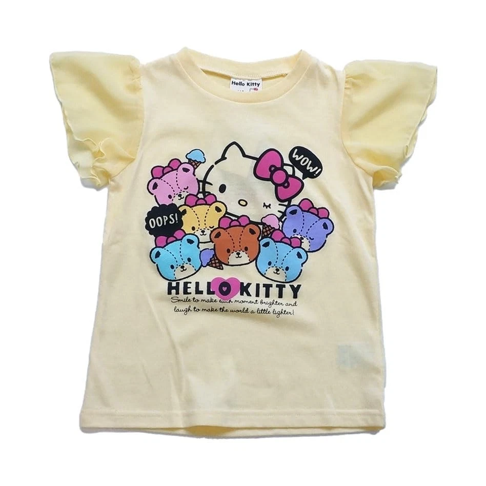 Sanrio Hello Kitty T-shirt with chiffon sleeves, girls, yellow - Image 1 of 1