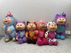 6 Cabbage Patch Cuties 2 Einhörner Nilpferd Fuchs Flamingo Kuh Plüsch Puppe Set - Bild 1 von 16