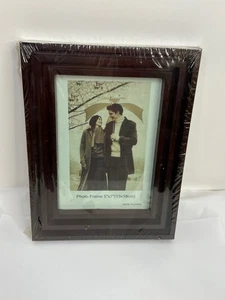 5x7 Plastic Dark Brown Picture Photo Frame NIP! - Picture 1 of 7
