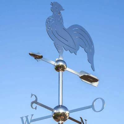 LINNEBORN METALLWAREN GMBH Große Wetterfahne WFEH - Wetterhahn aus Edelstahl