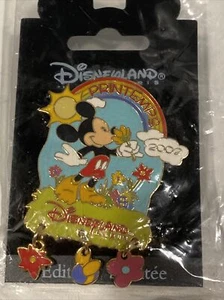 Disneyland Paris Mickey Printemps Smelling Flowers Rainbow Spring Pin 2002 DLP - Picture 1 of 4