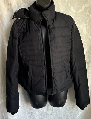 Ann Taylor Loft 女式黑色 Puffer 夹克 2 码 — 第 1/4 张图片