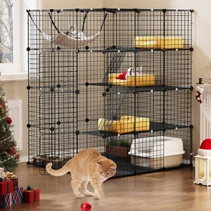 YITAHOME 4 Tier Cat Cage Large Cat Enclosures with Hammock Detachable Metal Wire - Picture 1 of 1