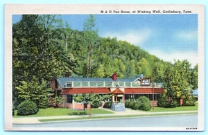 Postkarte um 1930 M & O Tea Room am Wunschbrunnen Gatlinburg Tenn. #C11 - Bild 1 von 2