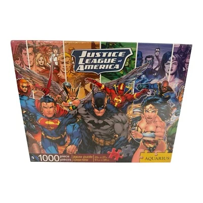 DC Comics Justice League Batman Superman Jigsaw Puzzle 1000 pc Gift New AQUARIUS - Image 1 of 4