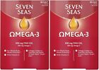 60 x Seven Seas Omega-3 300mg and Fish Oil 500mg Supplement Capsules for Age 12+