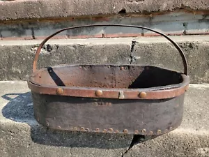 Vintage Hand Made Tool Carrier Bag Box Rubber Wood Make Do Estate Find - Picture 1 of 13