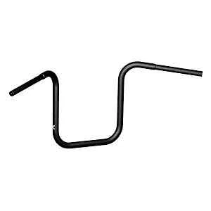 Burly 12in Gloss Black Dimpled Handlebar Harley Dyna Wide Glide 93-17 - Image 1 of 4