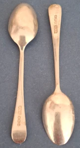 Pair Vintage Silver Coffee Spoons - Picture 1 of 7