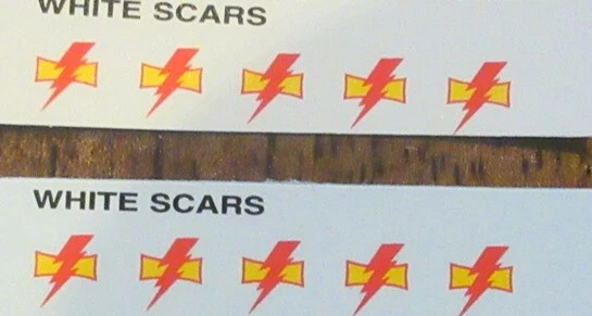 GAMES WORKSHOP Decals Warhammer 40K Space Marines White Scars Transfers