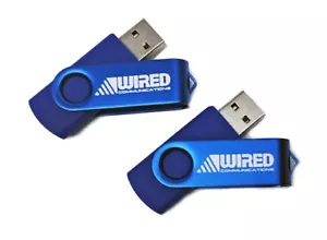 2X 64GB USB 2.0 Giratoria Azul USB Memory Stick Memory Stick Memory Drive Almacenamiento - Imagen 1 de 4