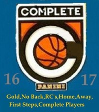 2016-17 Panini Complete Gold No Back RC Home Away First Steps Players