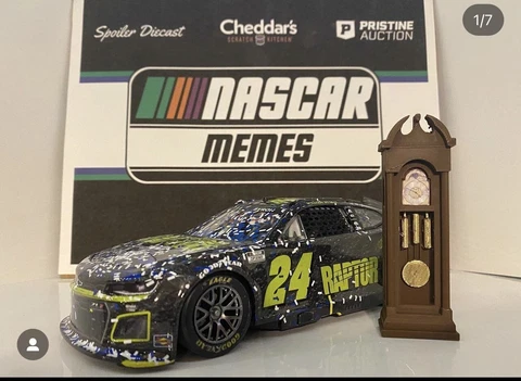 NASCAR Diecast trophy Martinsville Clock Win 1/24 display Larson Logano Truex Cover