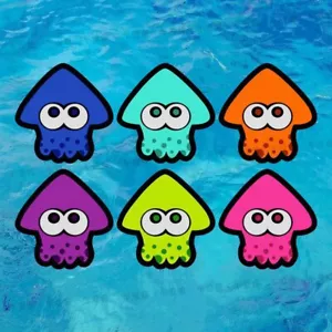 Splatoon 6PCS Car scratch cover decorative sticker DIY waterproof - Picture 1 of 3