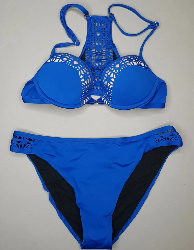 Jolidon Damen Bikini SET Gepolstert Push-Up Blau 38 C Neu - Bild 1 von 1