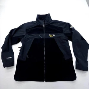 Mountain Hardwear Windstopper Fleece Jacket Mens XL Black Y2K Logos Gorpcore - Picture 1 of 12