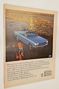 Ford Mustang 1965 azul convertible San Francisco 11x14 anuncio vintage - Imagen 1 de 1