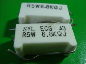 Resistor 5 Watt [2] Cement Power Resistors 6.8k ohm Canada - Imagen 1 de 1