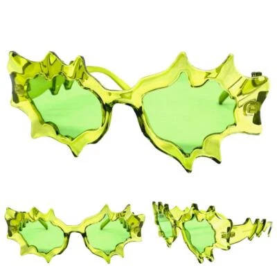 Disfraz Crazy Insane Party Raver Club GAFAS DE SOL Funky inusual marco lente verde Foto 1 de 4