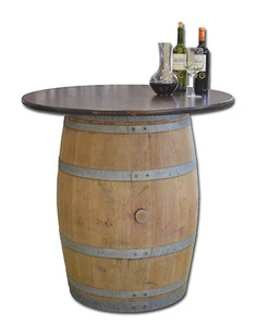 tonneau, cuve, bistrotisch, Table de bar, meuble jardin, tonneau cave d 100cm - Imagen 1 de 5
