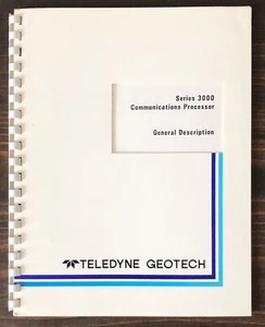 Manual del procesador de comunicaciones Teledyne Geotech Series 3000 (1985) - Imagen 1 de 4