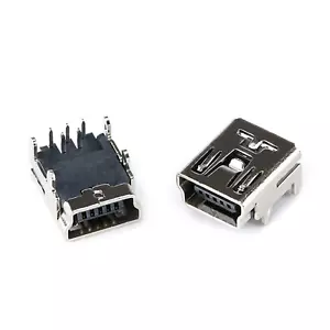 Mini USB Type B Female Socket 5 Pin Right Angle DIP Jack Connector - Foto 1 di 4