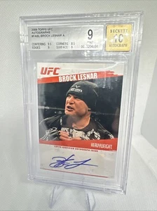 2009 Topps UFC Round 2 Auto Brock Lesnar 1st Autograph Blue BGS 9/10 Rookie - Picture 1 of 2